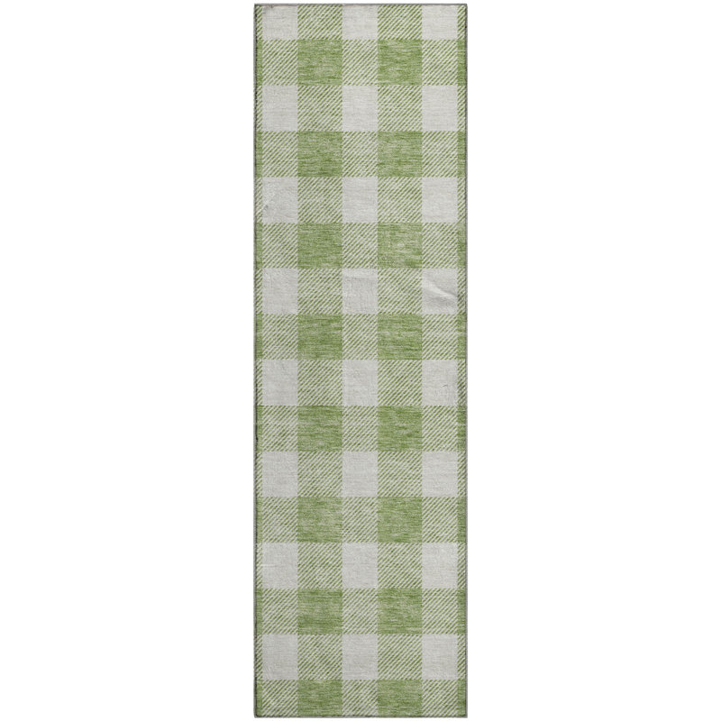 Premium Machine Washable Prisco Aloe Rug, Runner 2'3" x 7'6"