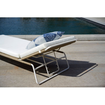 Sandur Outdoor Metal Chaise Lounge , Cushion Included