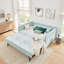 Divan-lit double convertible 3 en 1 avec couchette coulissante et poches de rangement latérales Gingham-1684332768-1684332774