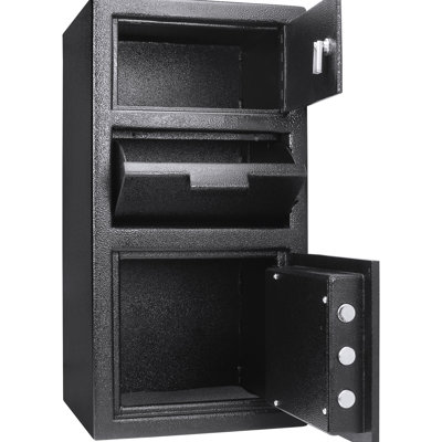Digital Keypad Safe For Locker, 0.72 - 0.78 Cubic Ft, Advanced Security System, Lock Out Function, Solid Steel Body Large With 13.84 In. Depth, Lock,