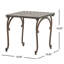 Paire de tables d'appoint en aluminium coulé Kd H 18 po x l 18 po avec pieds bouclés et patio pour patio 2 pièces