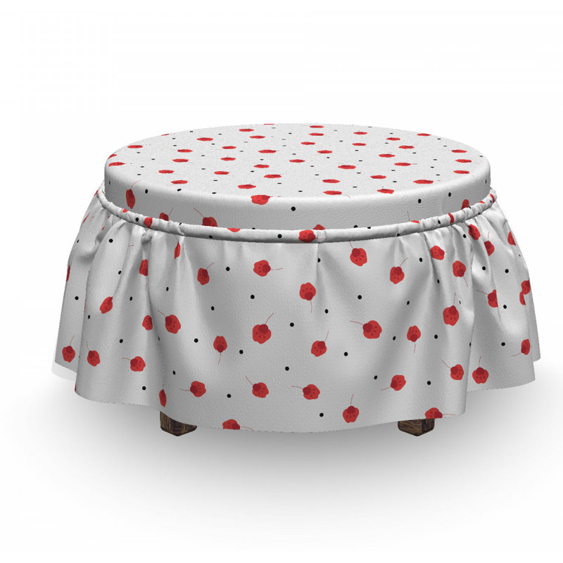 Housse pour repose-pieds calico fleuri