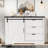 Farmhouse Sideboard With A Silent Sliding Door And Three Drawers-847021652