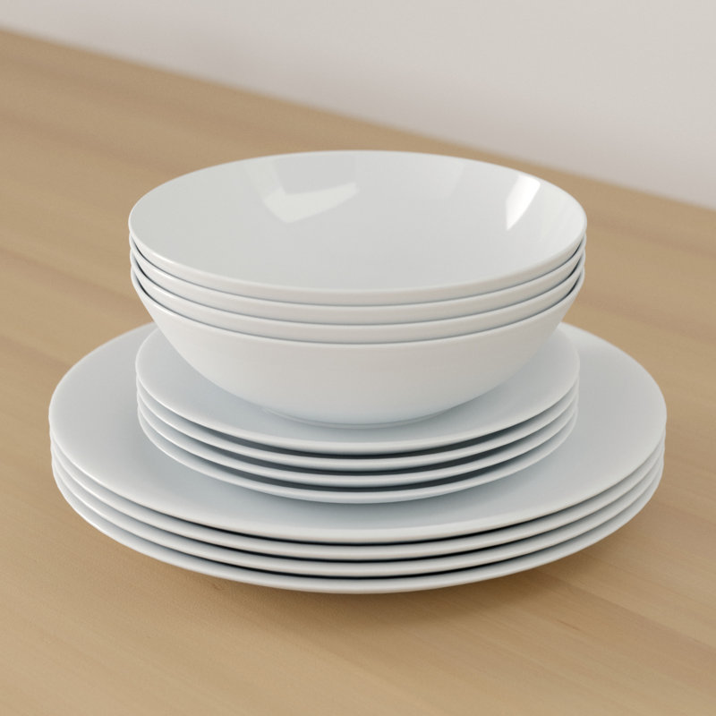 Tillman Ceramic Dinnerware Set 12 Piece - Service for 4