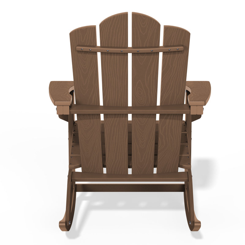 HDPE Adirondack Rocking Chairs, Brown