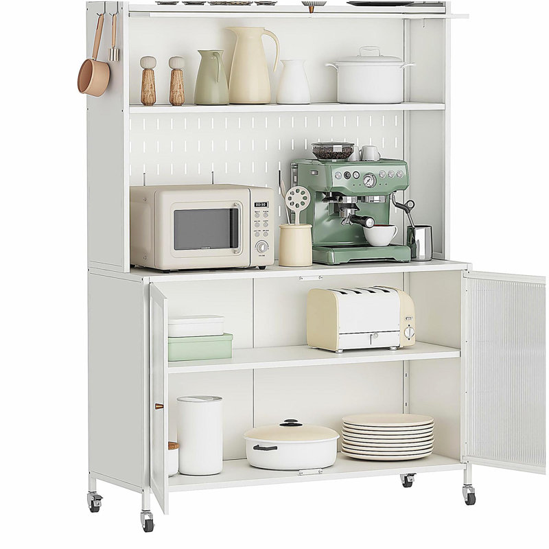 Armoire de cuisine de 67 po de hauteur avec portes et tablettes, armoire de rangement avec tiroirs