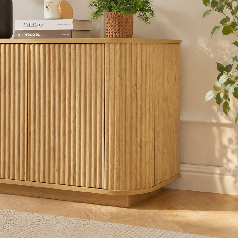 Buffet de rangement avec motif à vagues Buffet, Naturel