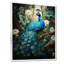 Zellie Teal Peacock - monochrome, art mural paon-151568039-143353823-192523268