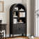 70.47*30.9 inch Ghian Arched Display Storage Bookcase with Open Shelves and Cabinet