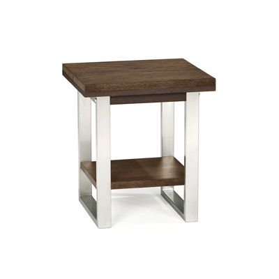 Bettye Solid Wood Sled End Table