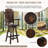 3-Piece Patio Bar Set, Solid Log Wood Swivel Adirondack Chairs Set Of 2 With Bar Height Table, 500 Lbs Heavy Duty Rustic Outdoor Bistro Set For Porch, Deck, Pub, Cabin,-1041062240