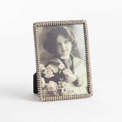 Sharpe Gold Metal Beaded Picture Frame with Mat