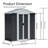 5X3 Feet Dark Grey Outdoor Storage Shed With Aluminum Alloy Frame With Base-118183510