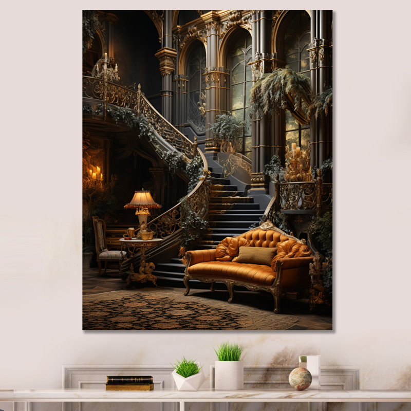 Château royal yukano, refuge riche II - impression, H 40 po x l 30 po x P 1,5 po, Toile tendue