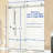 55-59"W X 72"H Frameless Double Sliding Shower Door, 304 Stainless Steel 5/16" (8Mm) Thick Sgcc Tempered Clear Glass. Round Handle With Nano Easy Cleaning Coating-121957787