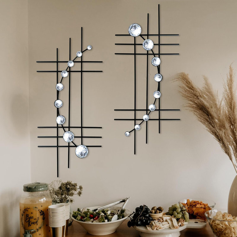 Black Abstract Wall Decoration, Black