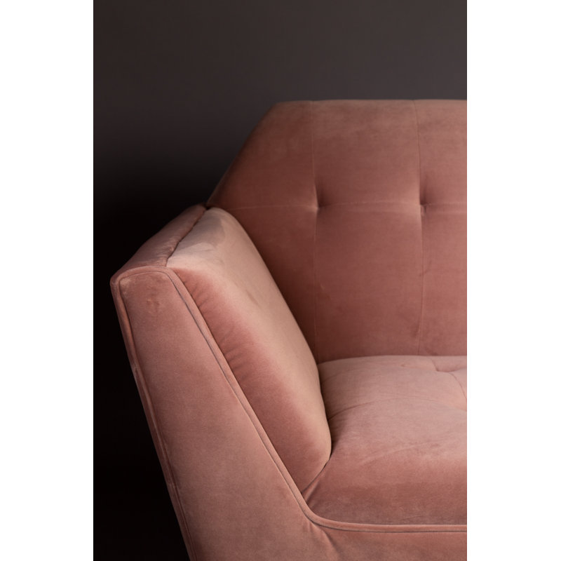 Fauteuil en velours Kate, Velours rose