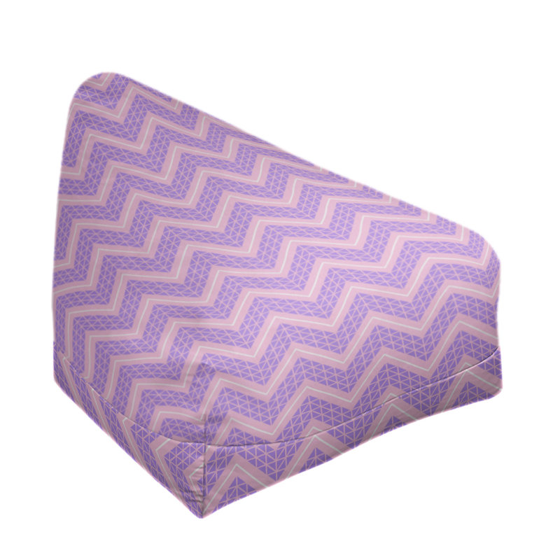Housse de sac à billes à chevrons à la main classic, H 27 po x L 30 po x P 25 po, Bourre en polyester, Gris ardoise foncé