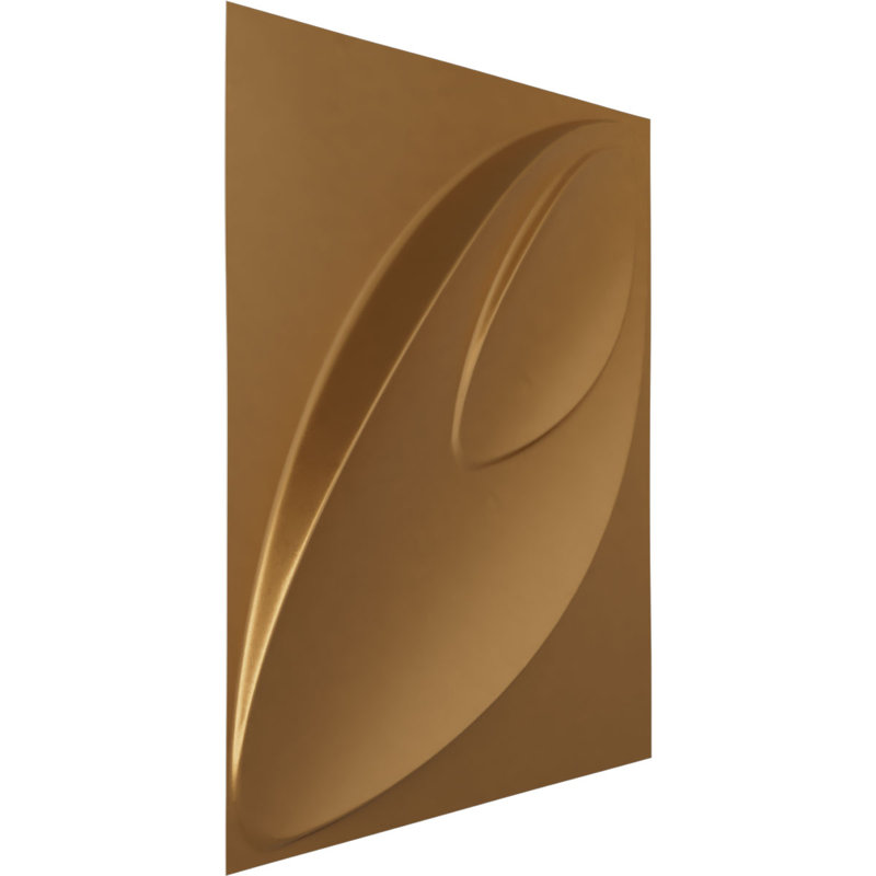 Iris EnduraWall Decorative 3D Wall Panel, Bright Coat Gold