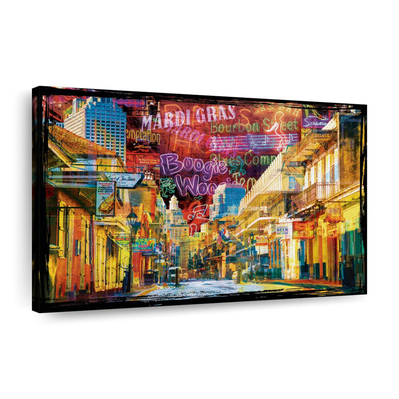 Nouvelle-Orléans, reproduction d'art sur toile, H 16 po x l 24 po x P 1,25 po