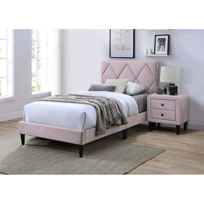 Twin Bed, Super Single, Light Pink