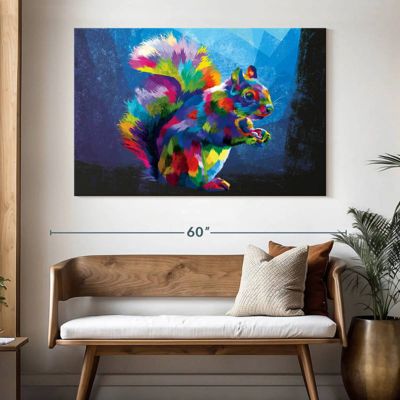 Brampt Rainbow Squirrel, 34" H x 51" W