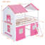 Lit superposé style maison basse avec toit-405219897-405219896