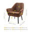 Colmesneil Mid-Century Modern Accent Armchair with Aged Fabric Upholstery, Solid Wood Legs