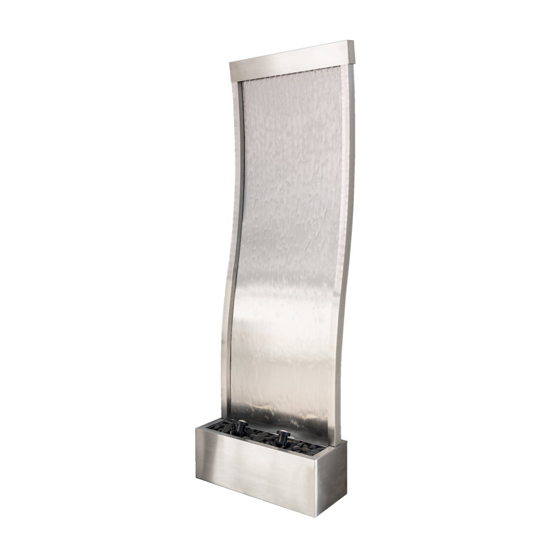 Miroir avec fontaine en acier Stanless