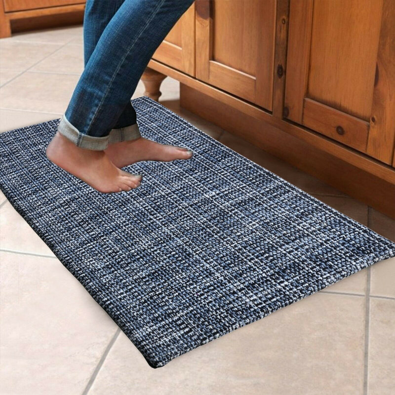 Tapis de cuisine antidérapant Bralan, Bleu marine