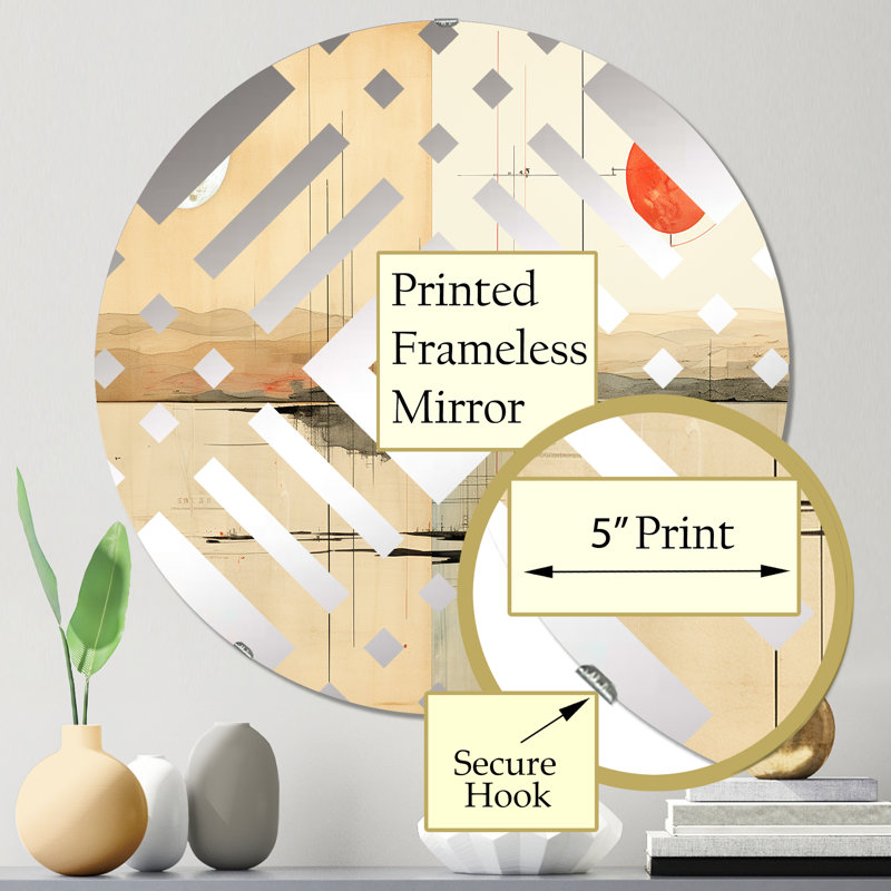 Miroir décoratif Bendire, 23,6 po x 23,6 po