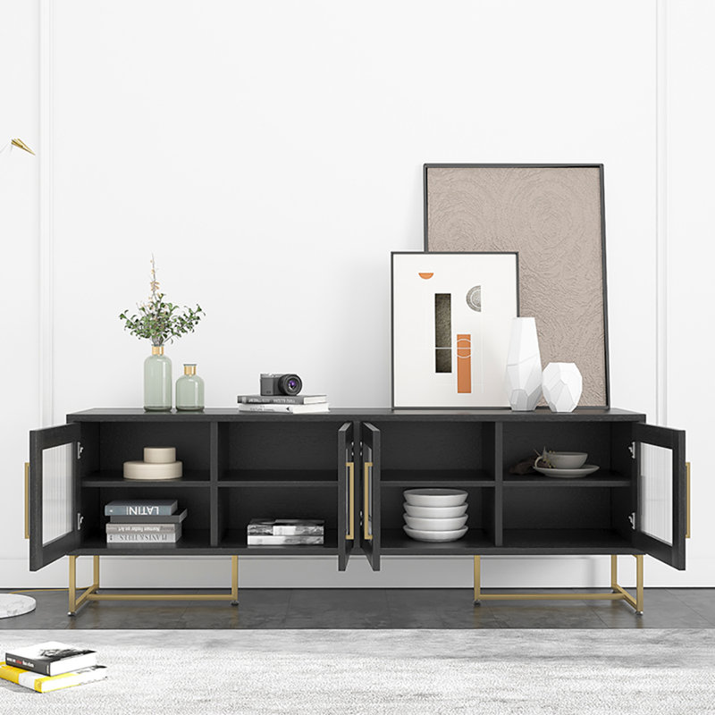 Simple modern small apartment TV cabinet, 63" W