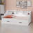 Daybed Featuring Storage Bookcases, Two Drawers and Built-in Charging Design-717015479