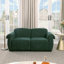 Canapé d'angle 2 places en chenille de 174 cm de long, structure en fer, pour salon et chambre, style minimaliste moderne, assise mi-ferme, dossier divisé, accoudoirs carrés, profondeur idéale, style contemporain, moelleux, accoudoirs, dossier