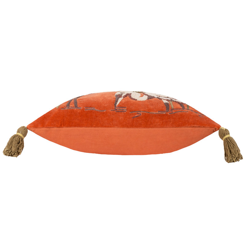 Kushiro Floral Orange Square Cushion