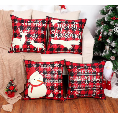 Snowman Square Cushion