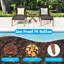Chaise longue simple inclinable en acacia 80 po Cully