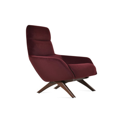 BRC Wood Chair In Cherry Velvet