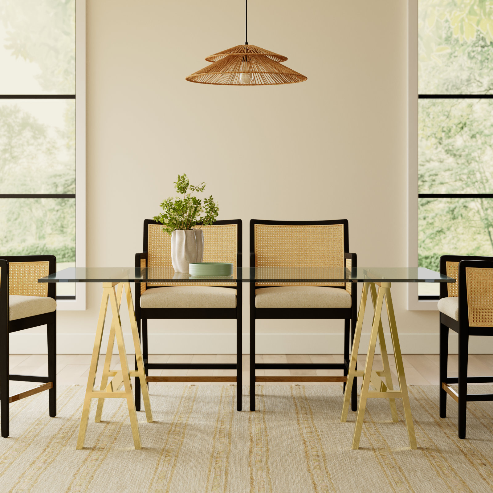 Dita Dining Table, 71W x 36D x 30H, Gold