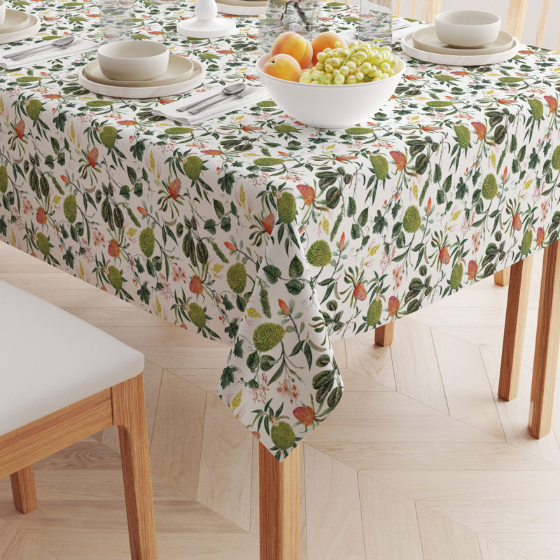 Plantsville Floral Square Tablecloth, 104" x 60"