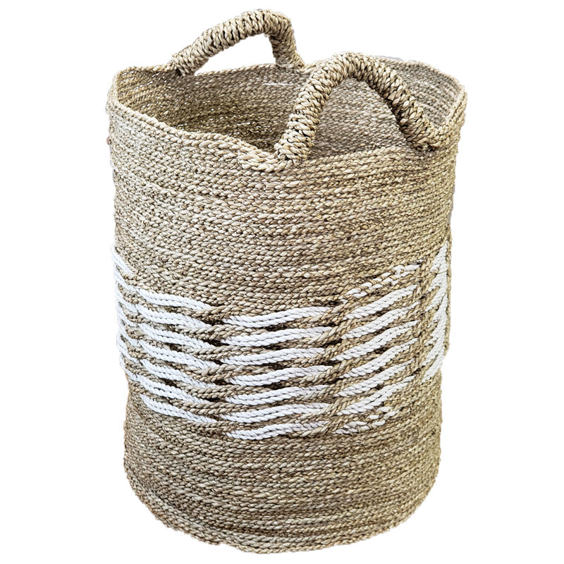 Breakwater Bay Seagrass Decorative Basket, 19" H x 15" W x 15" D