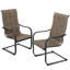 Nevan C-spring Outdoor Motion PVC-Coated Polyester Dining Chairs with Foam-Padded and Iron Chair Frame-1124034600-1124034601