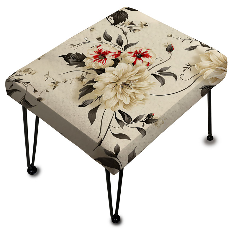Minimalist Simplicity Victorian Pattern IV - Floral Rectangle Ottoman