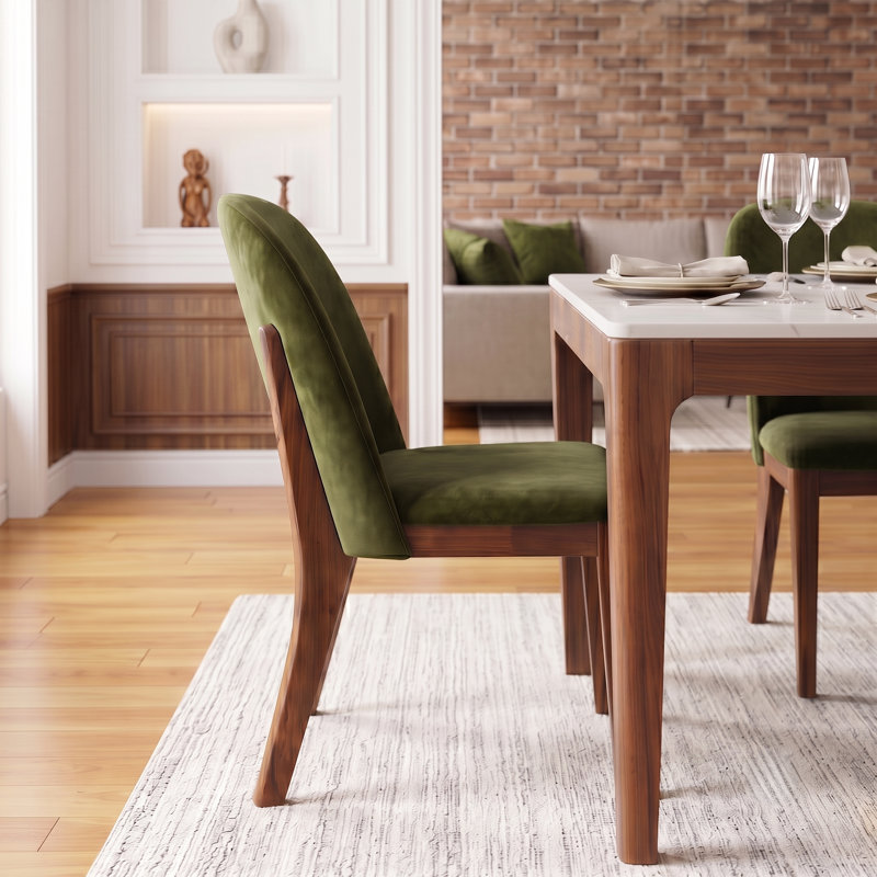 Chaise Bargman, Velours vert
