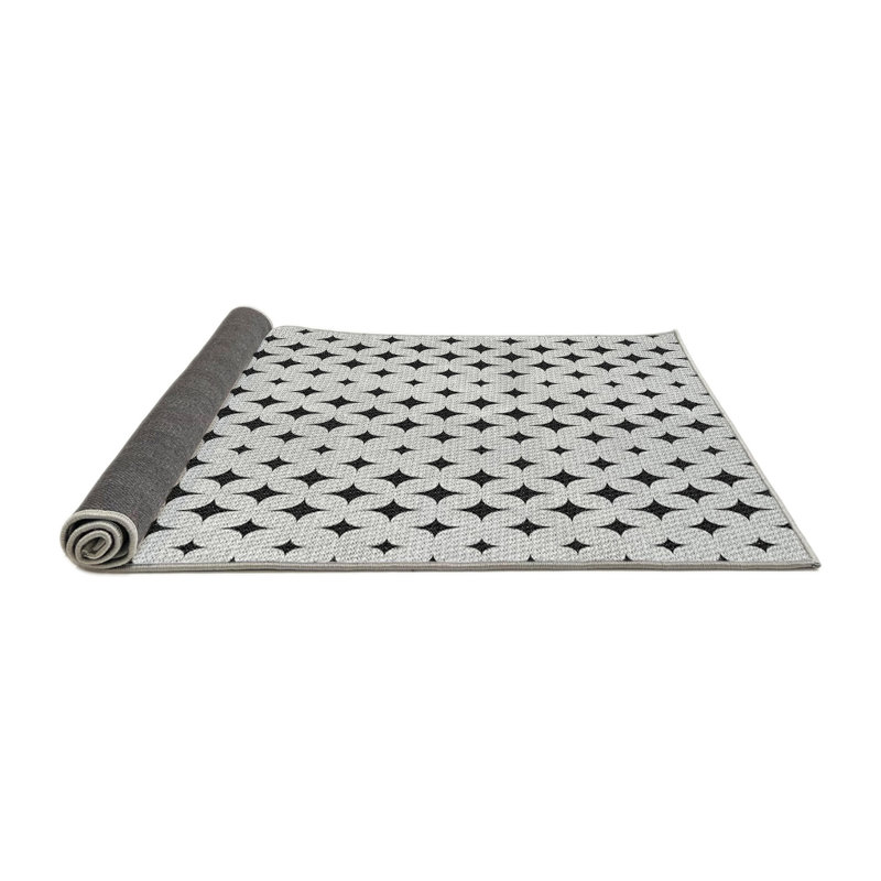 Gris/noir à motif de Jackman Tapis décoratif, Rond 5 pi