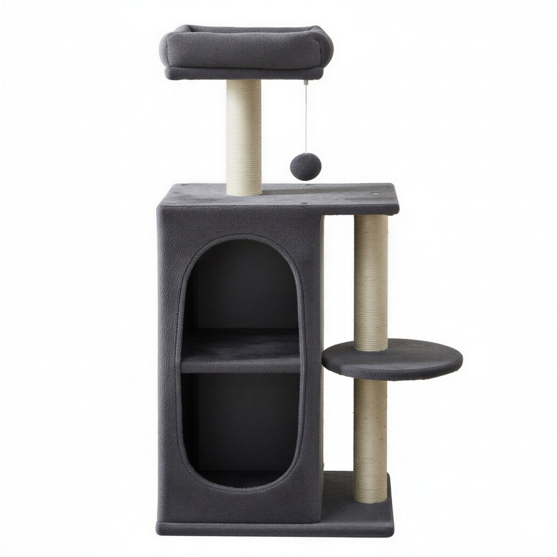 101cm H Cat Tree, Dark Grey