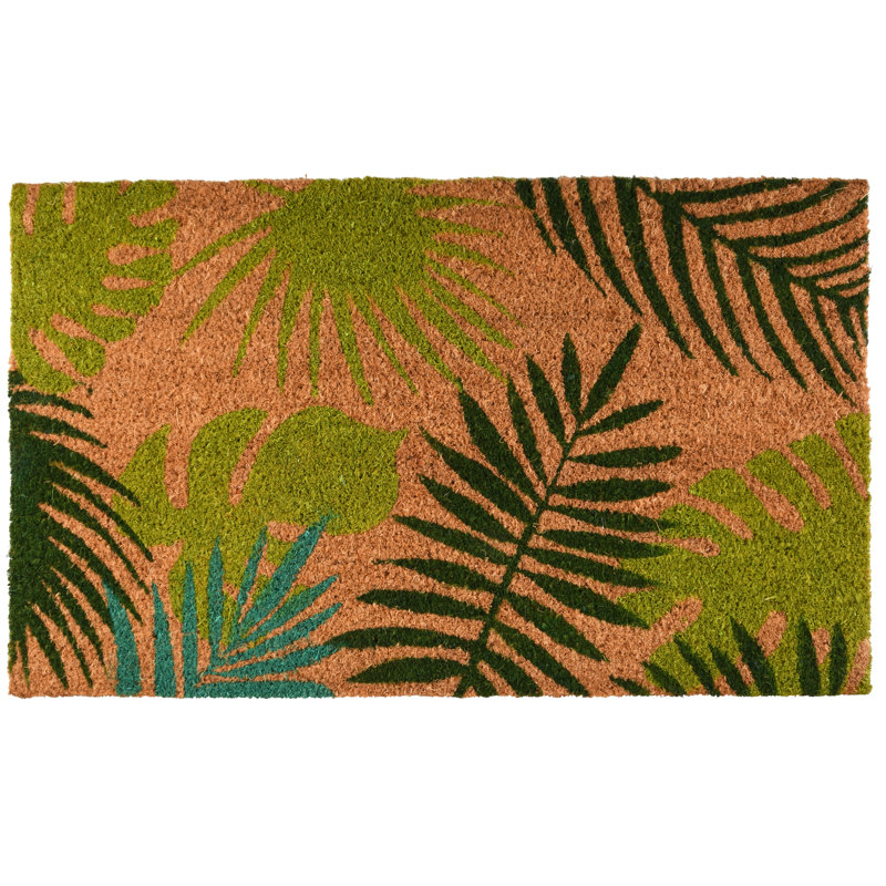 Coir Doormat Tropical Leaf