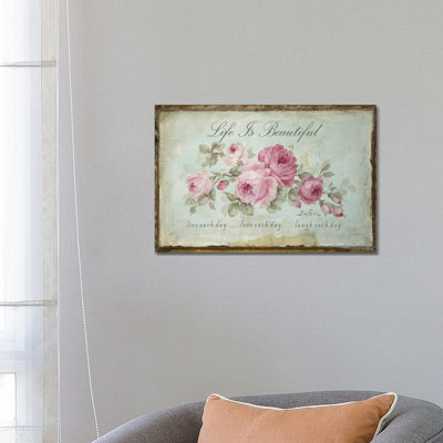 Life Is Beautiful; Live, Love, Laugh by Debi Coules - Painting on Canvas