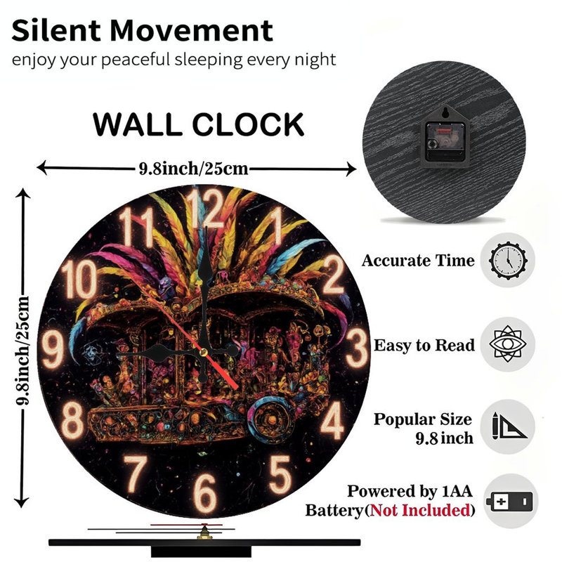 Horloge avec chiffres et carrousel