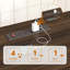 Bureau de direction en L de 63 po avec prises de courant et armoire de rangement, bureau cannelé pour bureau personnel-969883060